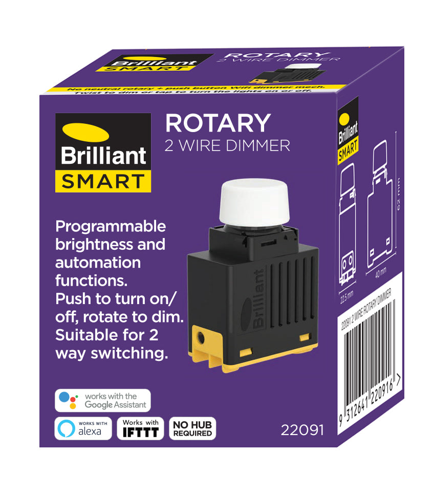 2 WIRE DIMMER ROTARY SWITCH-22091
