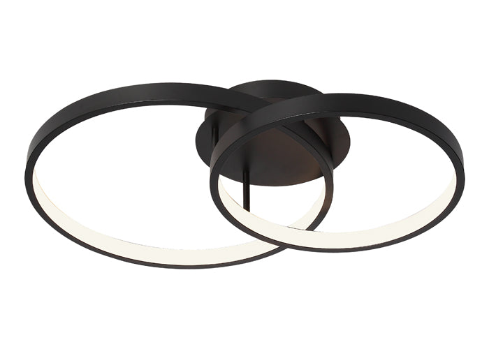 Zola 2lt Close to Ceiling LED Light Black - ZOLA2BLK