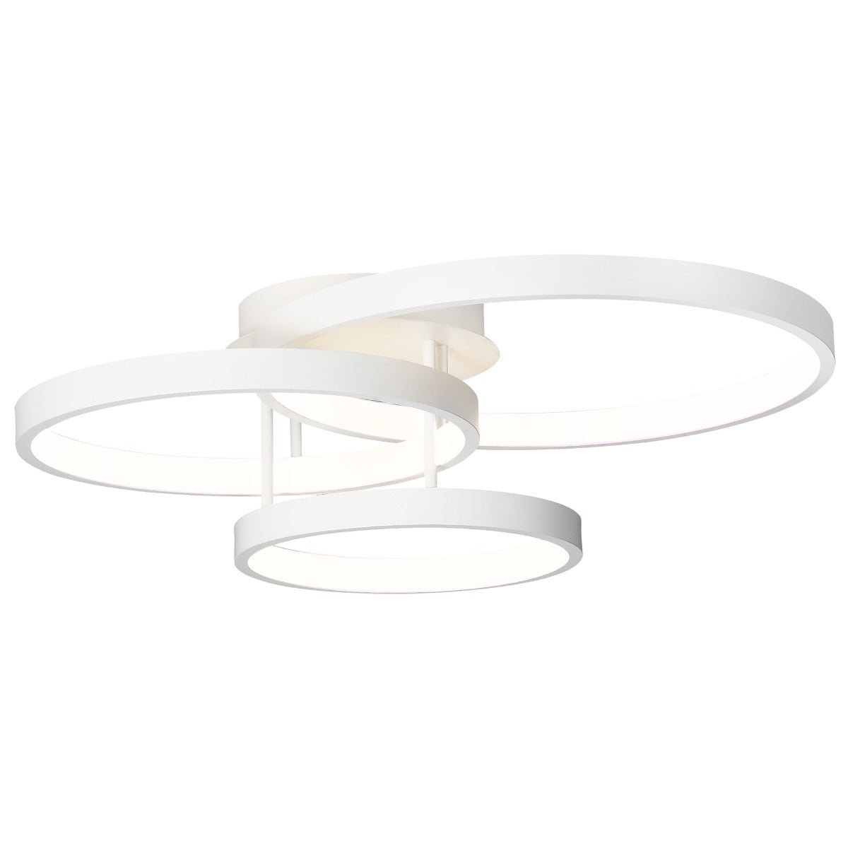 Zola 3 LED Semi Flush Mount Ceiling Light in Black or White